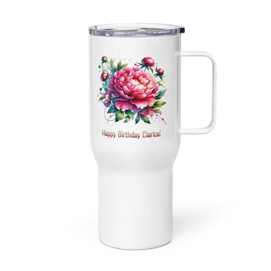 Happy Birthday Clarice Travel Mug product image (4)