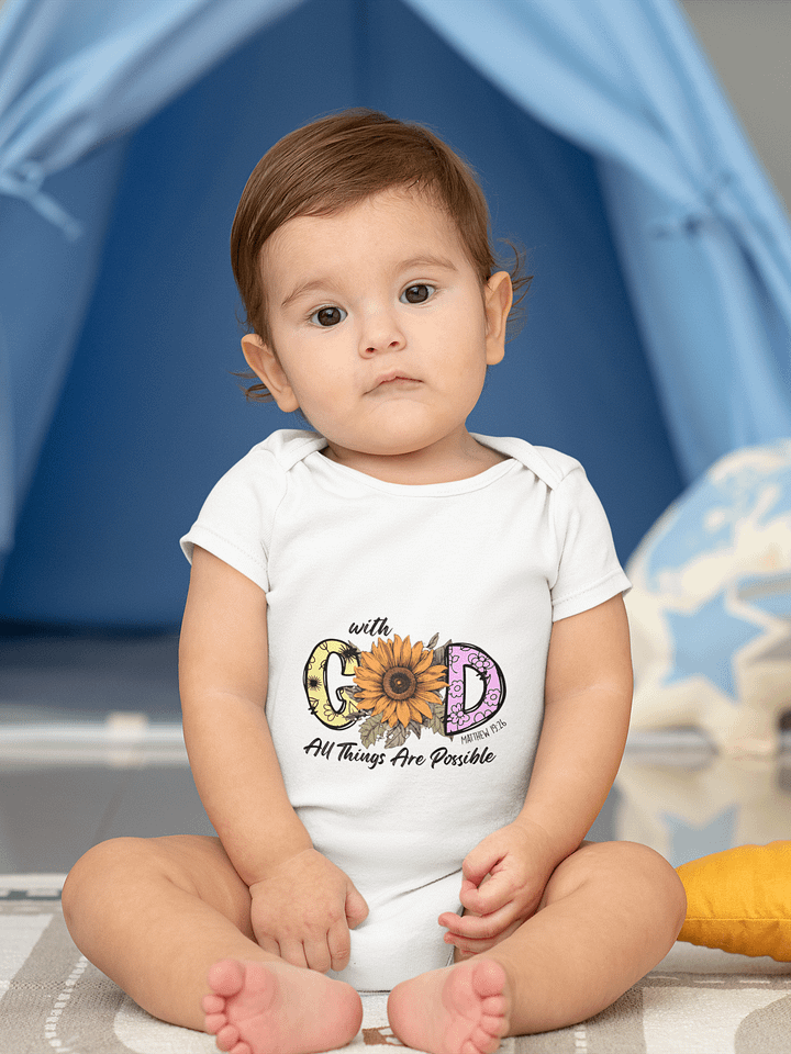 Radiant Faith: 'With GOD' Baby T-Shirt product image (1)