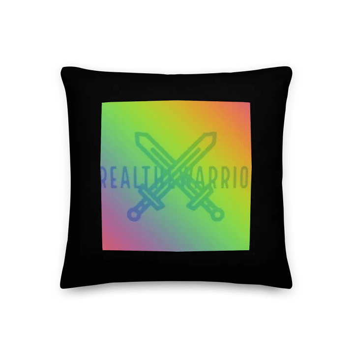 THEREALTHEWARRIOR RAINBOW Logo Pillow product image (1)