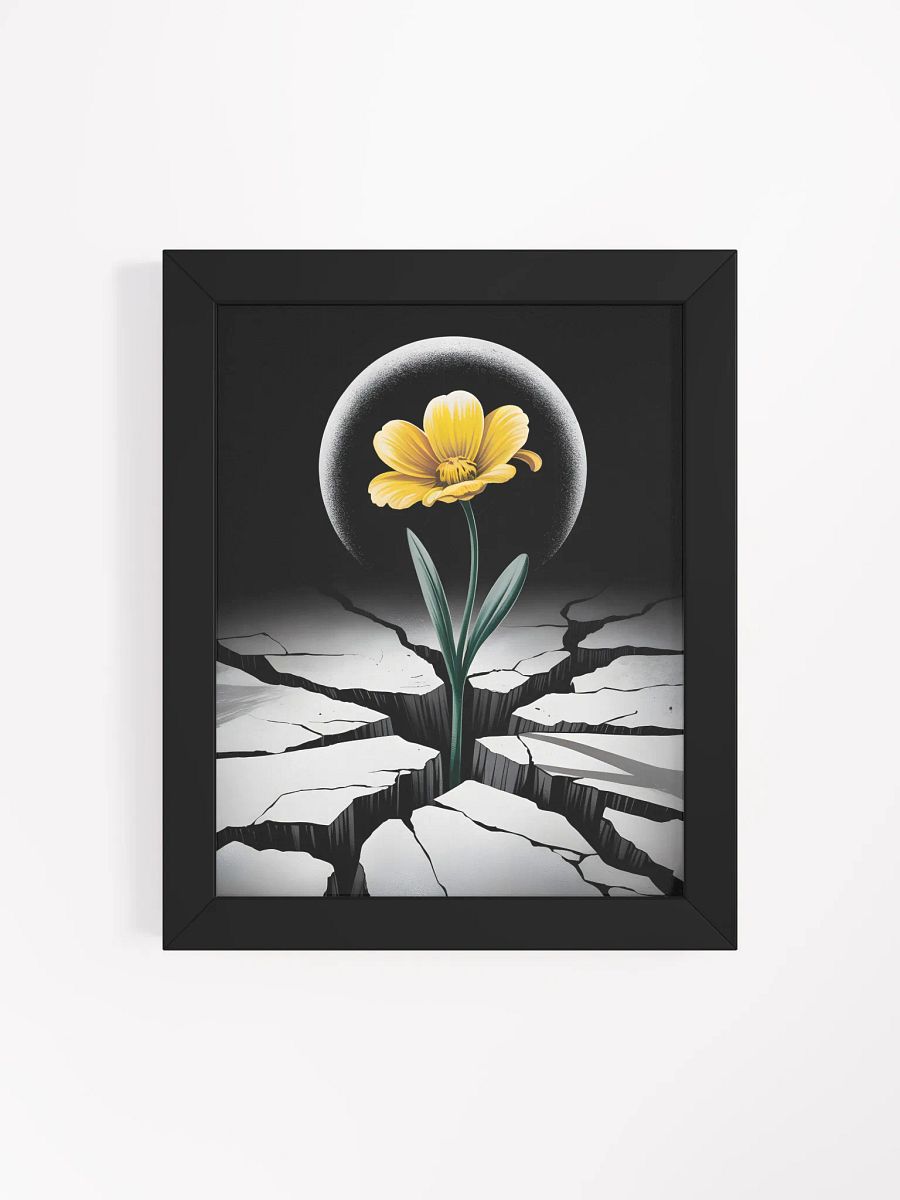 Bloom in Darkness Wall Art | Resilience & Growth Symbolism Print product image (4)