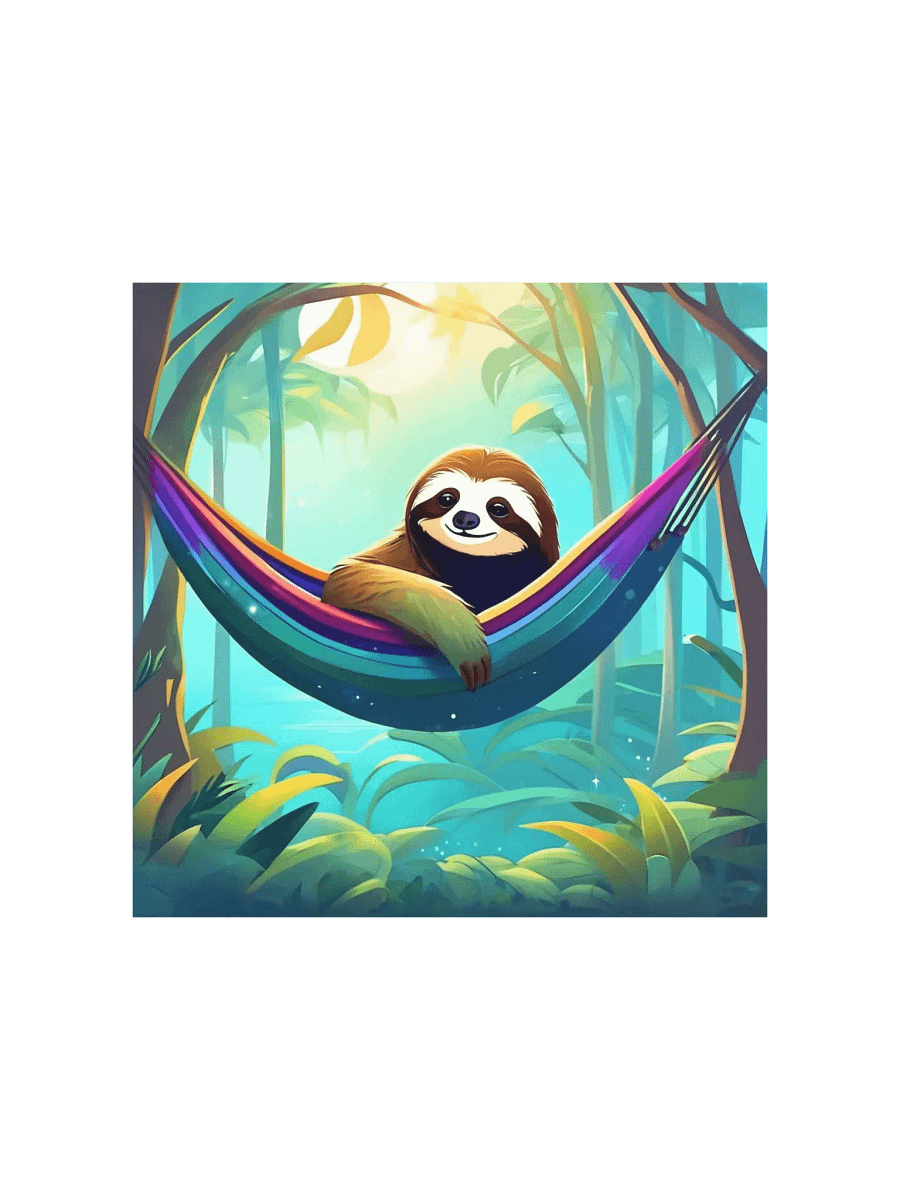 Moonlit Sloth Hammock Poster product image (2)