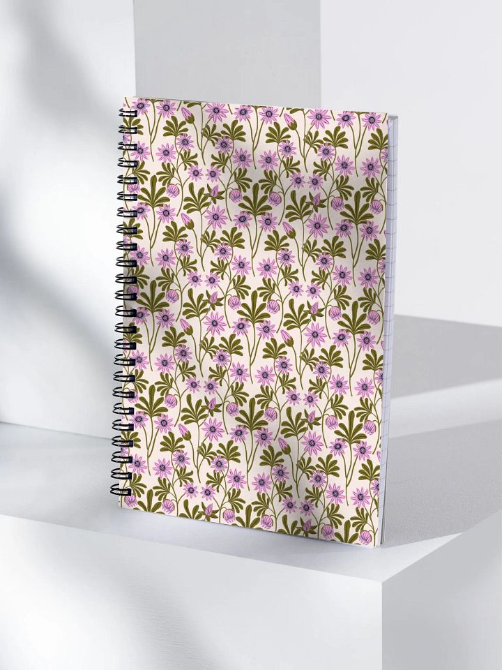 Passion Blooms - Pink and Green - Spiral Notebook product image (2)