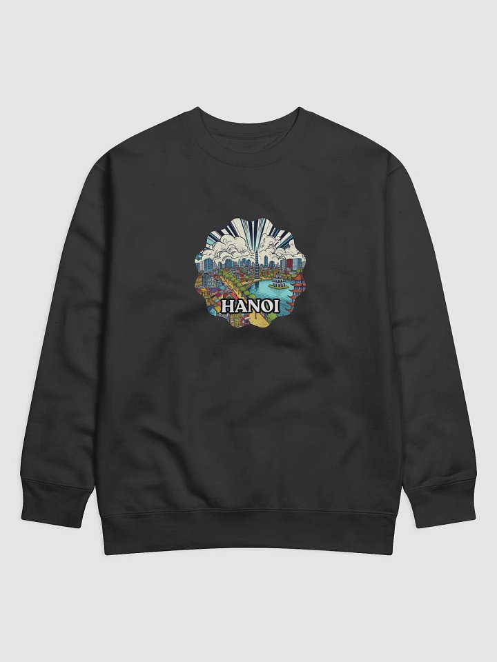 Cotton Heritage Premium Sweatshirt | AI design jakarta city Indonesia product image (2)