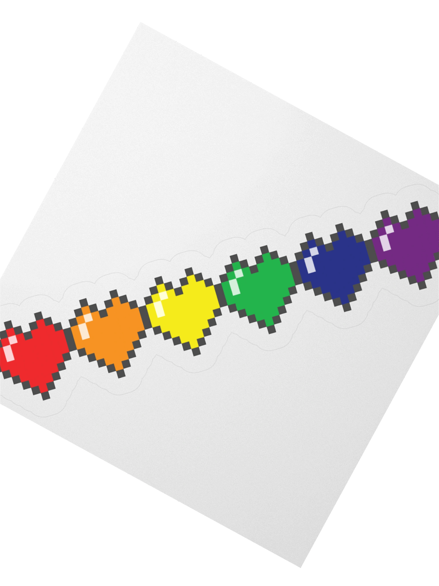 Rainbow Pixel Hearts Sticker product image (5)