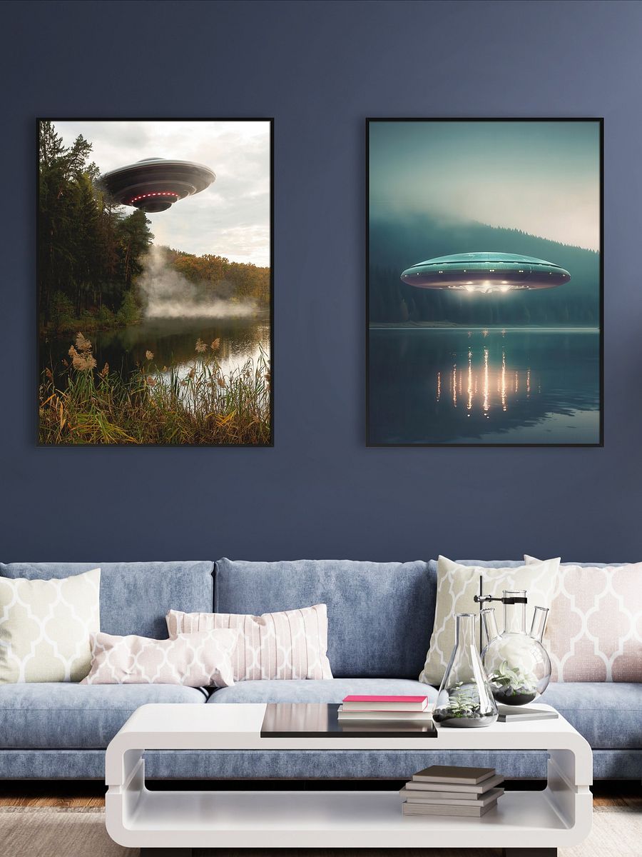 The Truth is Out There / The X-Files photo of UFO 80s — sci-fi poster, movie art, I want to believe poster, space print, aliens wall decor product image (2)