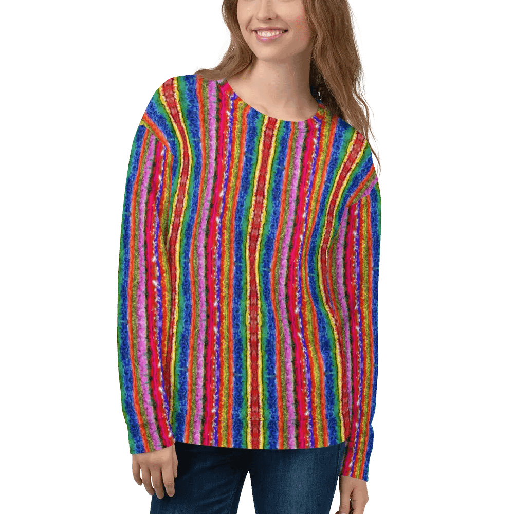 Boho colorful Stripes Unisex Sweatshirt product image (2)