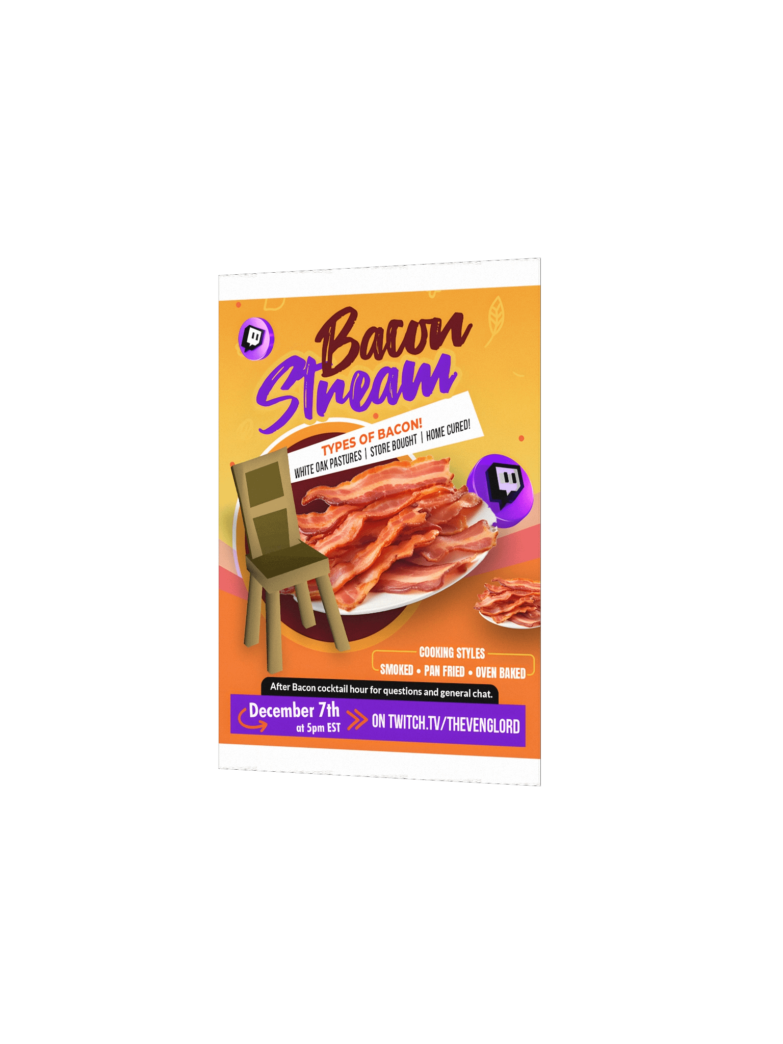 Professional print of the Bacon Stream Poster product image (2)