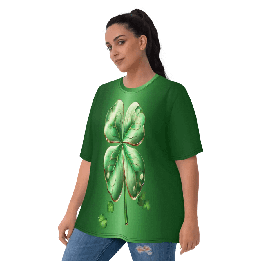 Four Leaf Clover St. Patricks Day All Over Print T-shirt product image (3)