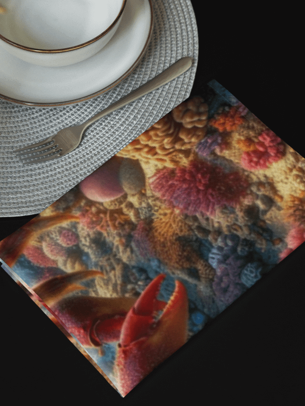 Reef Harmony Cloth Napkin Set | AI Design beautiful underwater life product image (2)