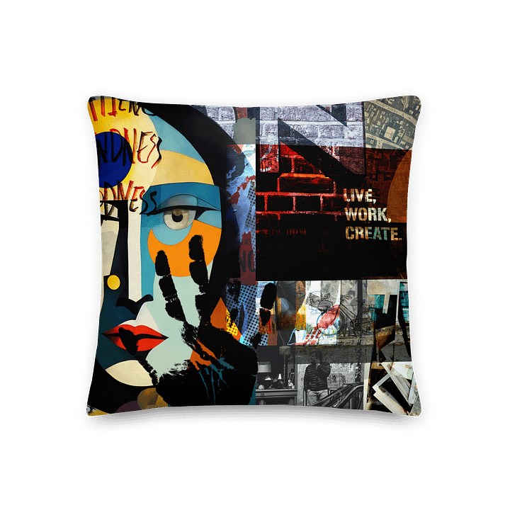 Live, Work, Create by Edward Martin Kindness & Creativity Premium Pillow product image (1)