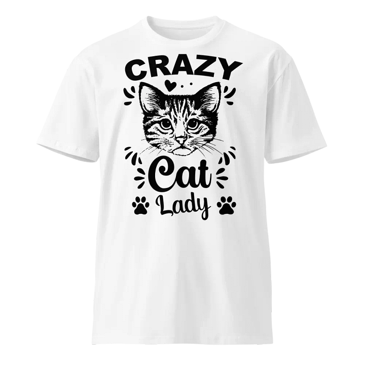 Crazy Cat Lady White Unisex T-shirt product image (1)