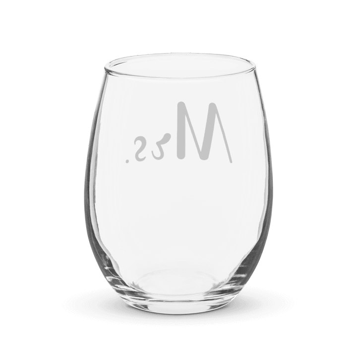 Elegant Mrs Stemless Wine Glass product image (2)