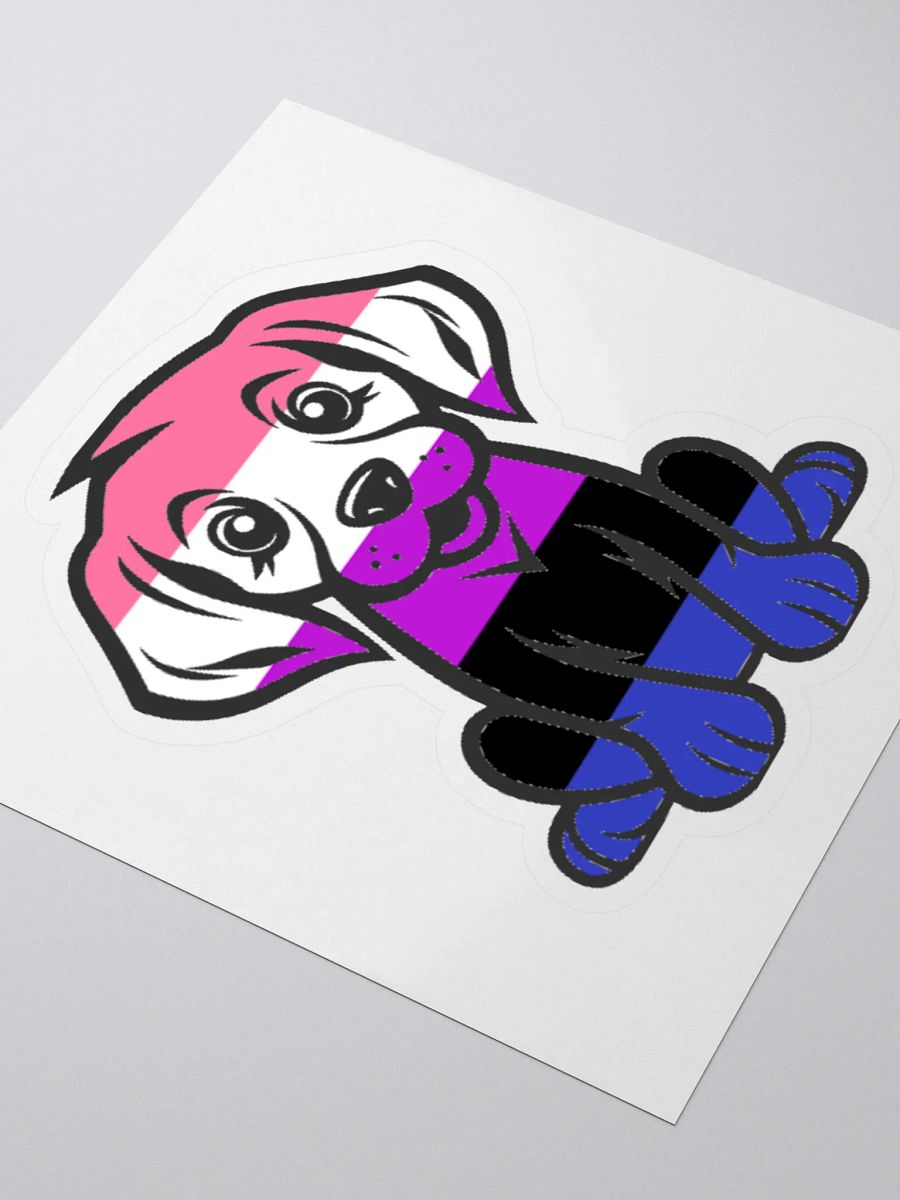 Genderfluid Pride Puppy Sticker product image (3)