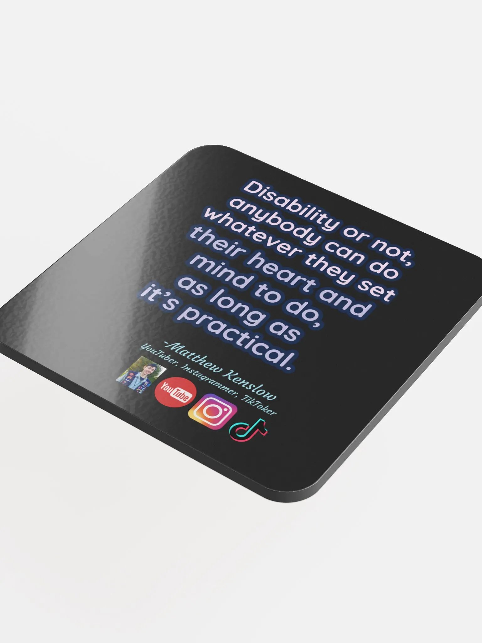 Glossed Cork Coaster [Quote 2] product image (1)