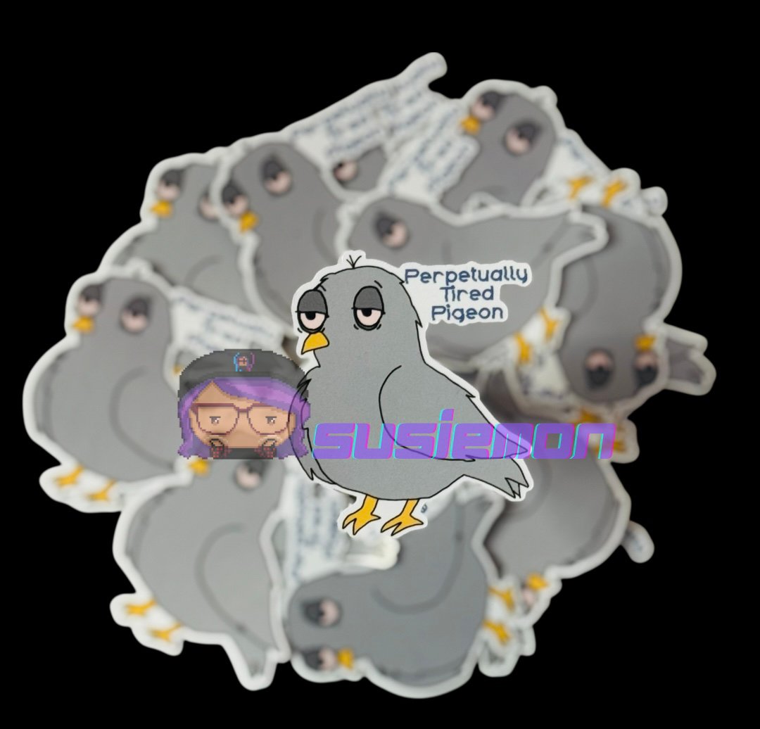 Tired Pidgeon Sticker product image (1)