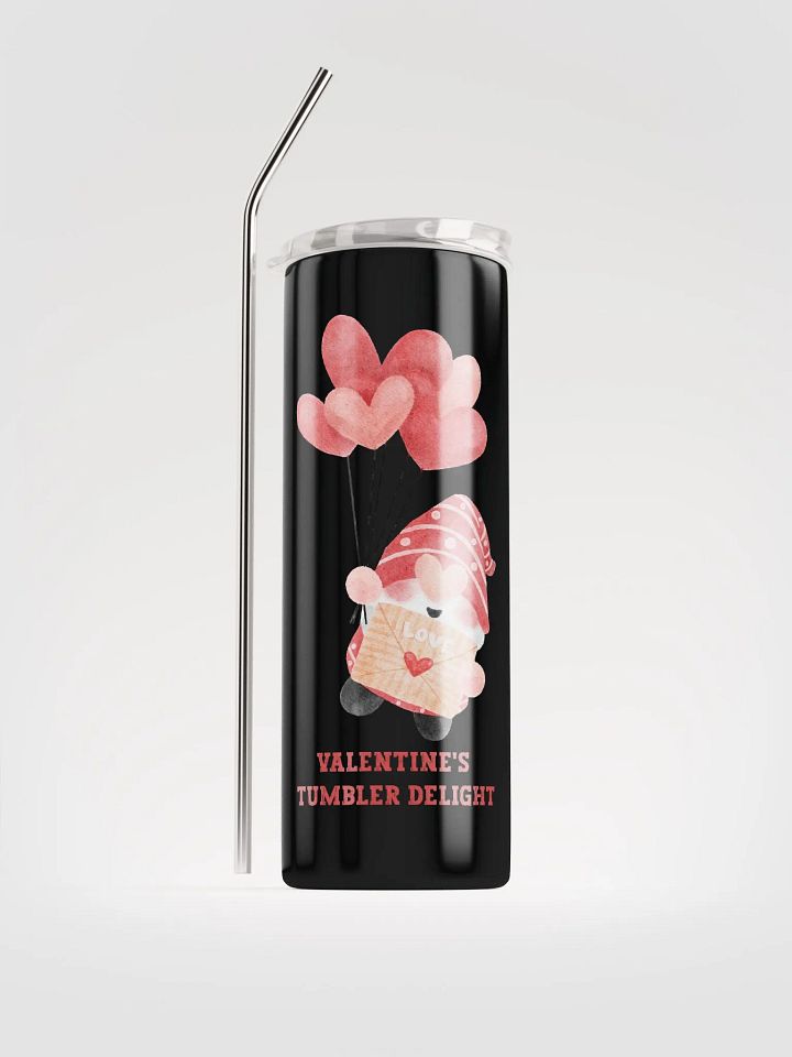 Cupid Gnome Valentine's Tumbler Delight: Eco-Friendly Love in Every Sip product image (1)