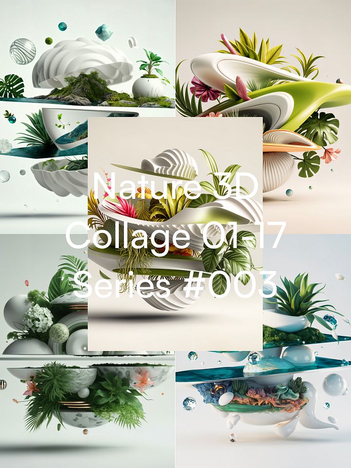 Abstract Nature 3D Collage #0003 product image (1)