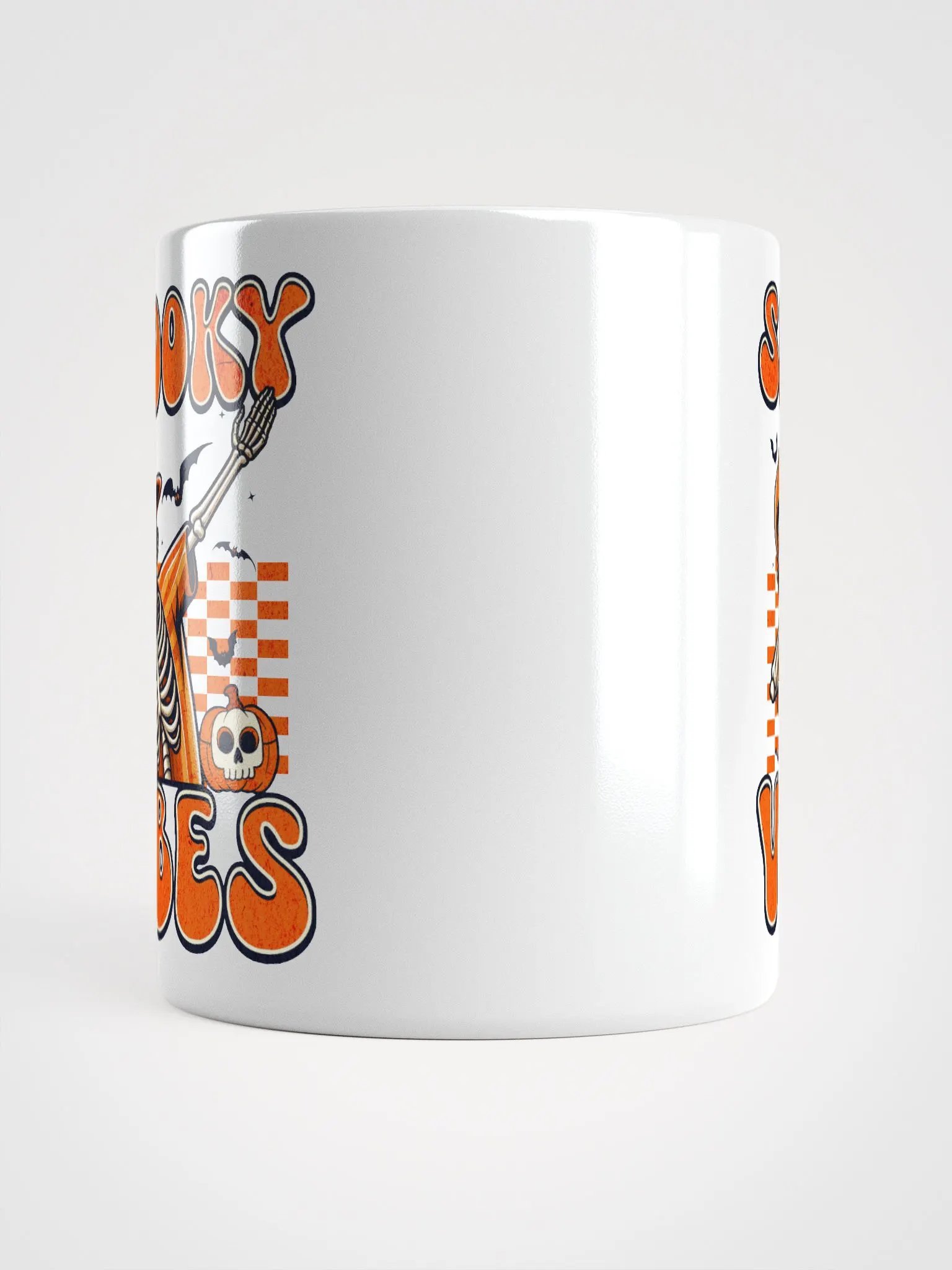 Retro Spooky Vibes Dabbing Skeleton Halloween Coffee Mug product image (13)