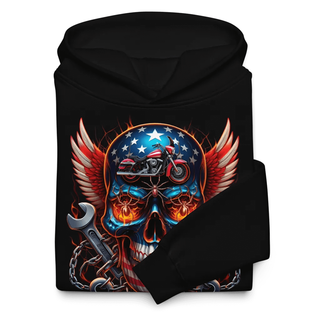 American Spirit Skull Oversized Hoodie #32 product image (10)