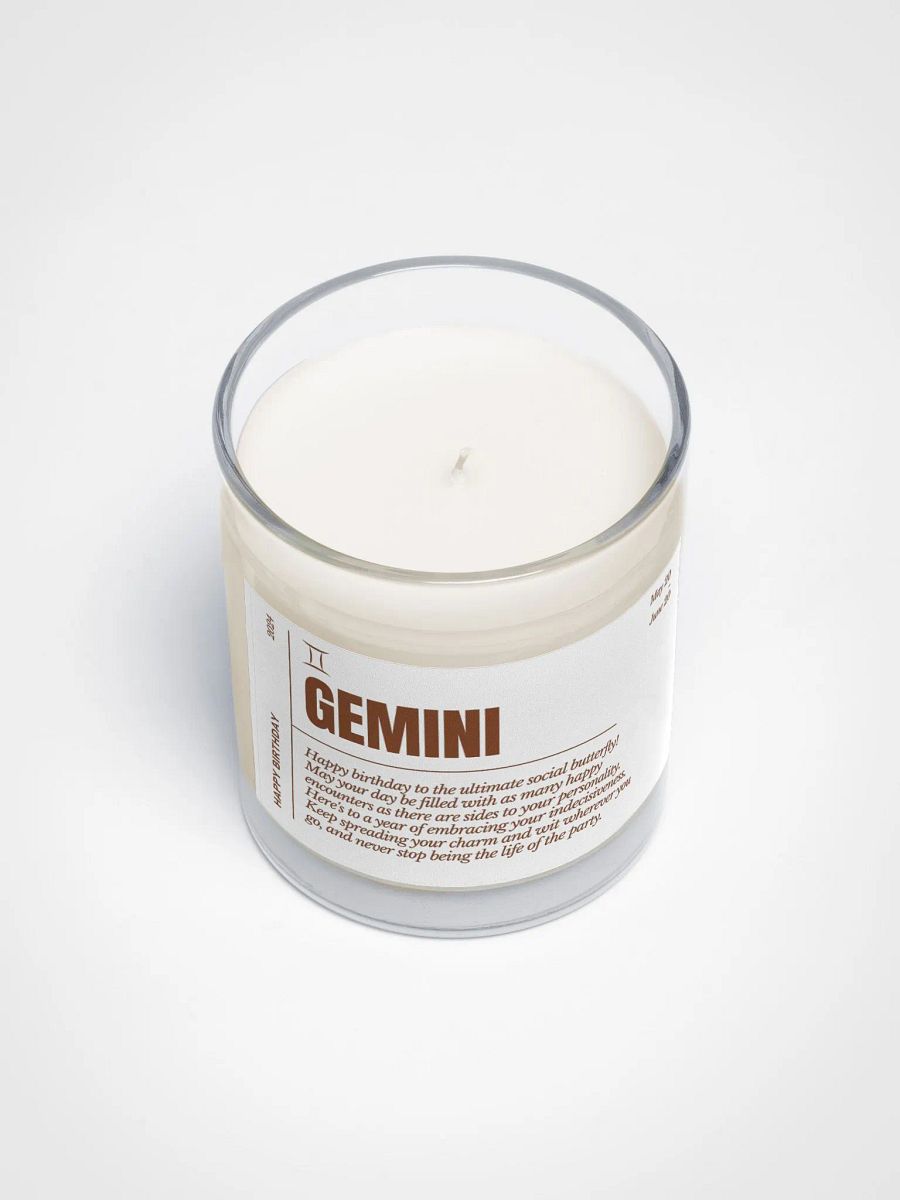 Funny Astrology Gemini Candle, Birth Month Gift For A Friend product image (5)