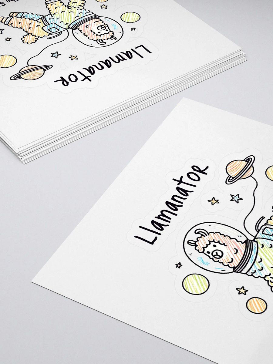 Llamanator reach for the star llama joke cute sticker product image (4)