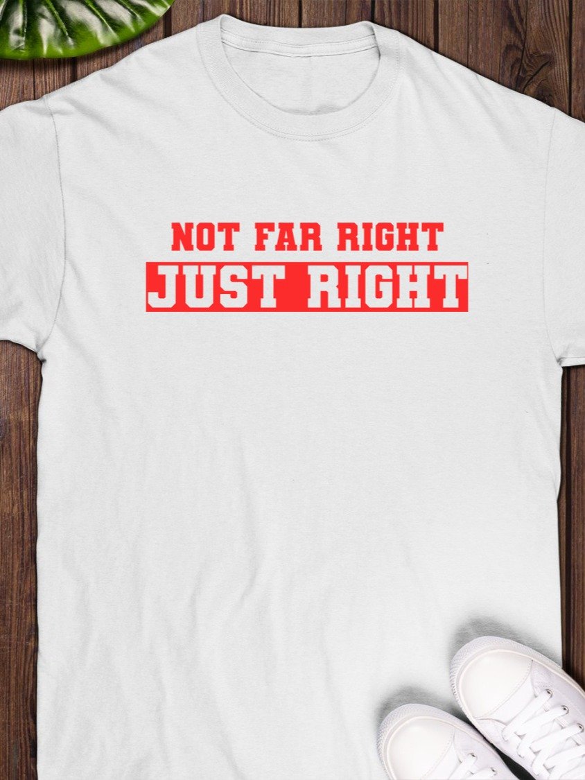 Not Far Right Just Right 2025 T-Shirt product image (1)