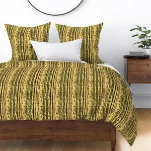 Seamless Pattern - Bamboo in Green and Brown on Yellow product image (2)