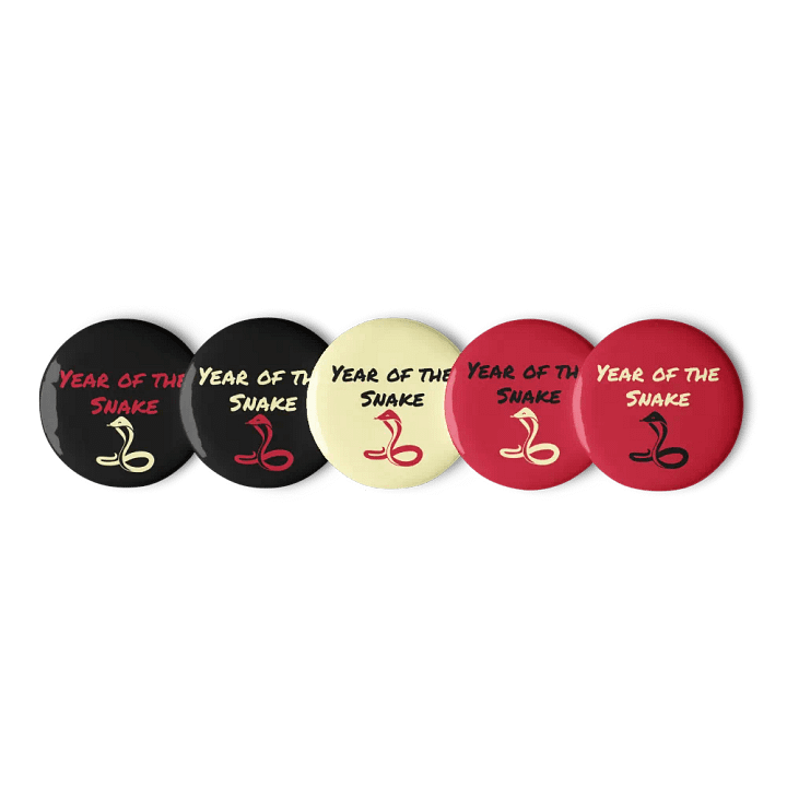 Year of the Snake Pin Button Set product image (1)