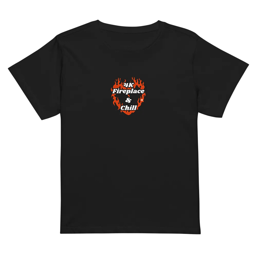 Flaming Heart - 4K Fireplace & Chill | High Waisted Tee product image (1)