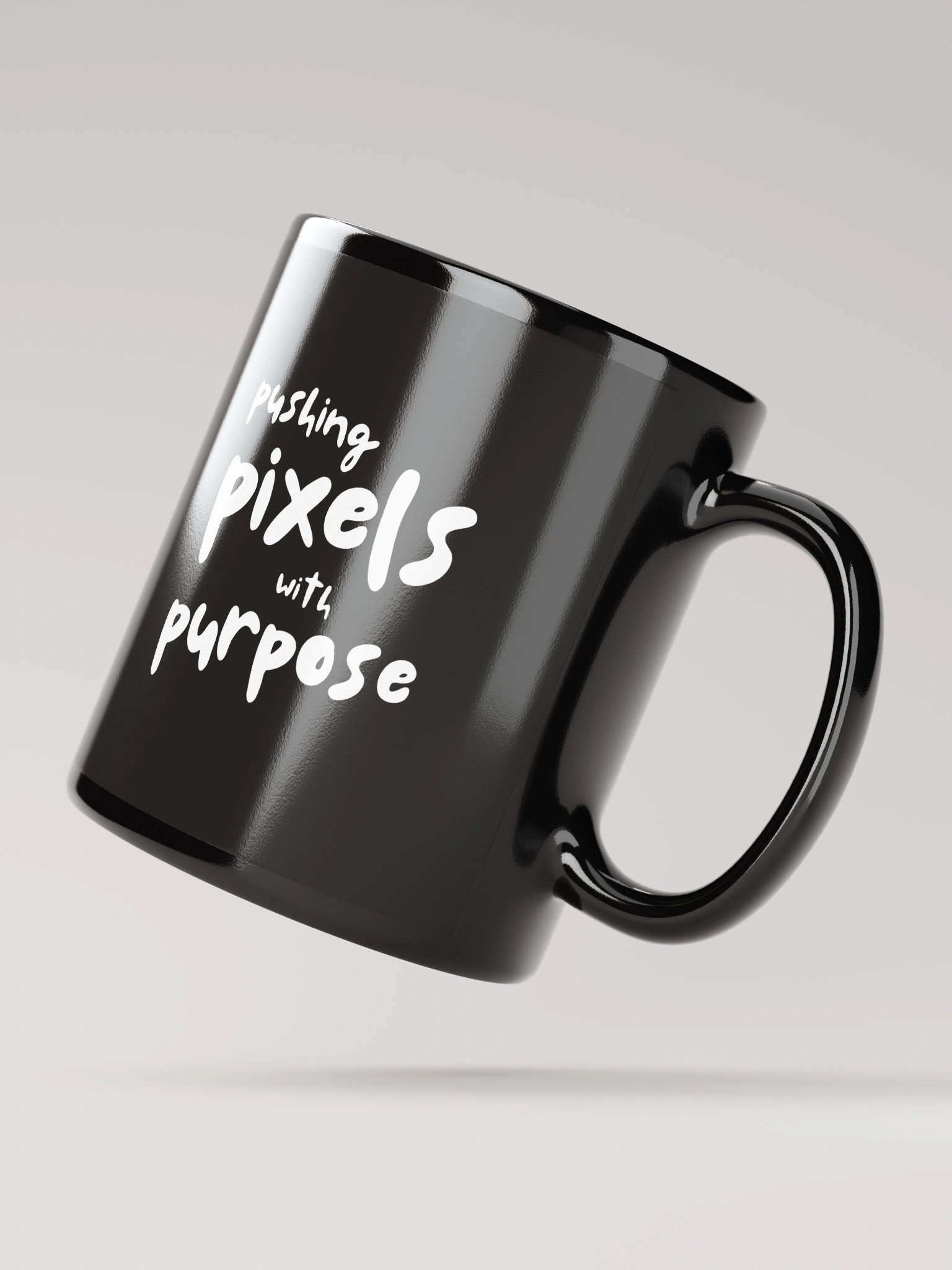 Taza "Pushing pixels with purpose" - Negra product image (2)
