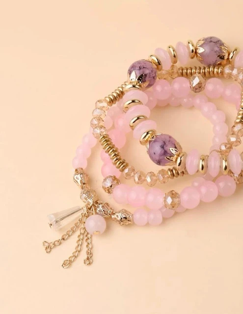 4 PC DECOR CRYSTAL BEADED BRACELET product image (3)