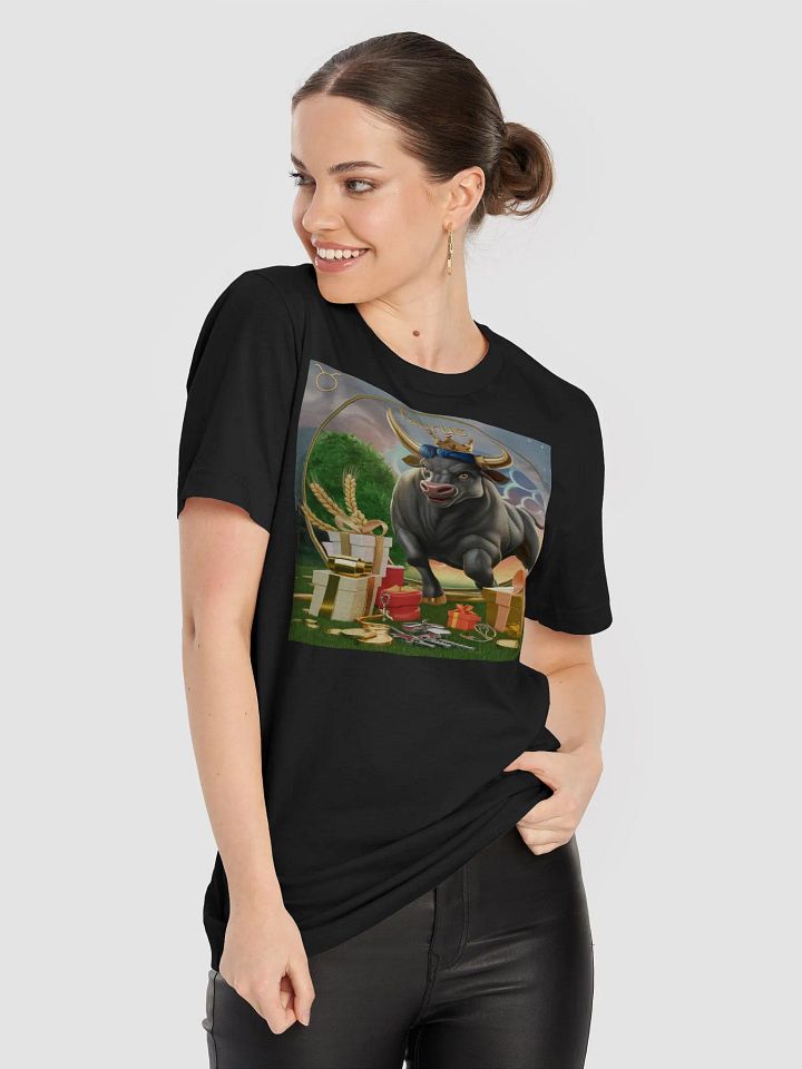 Taurus Zodiac T-Shirt - Regal Crowned Bull, Unisex, XS-5XL product image (1)