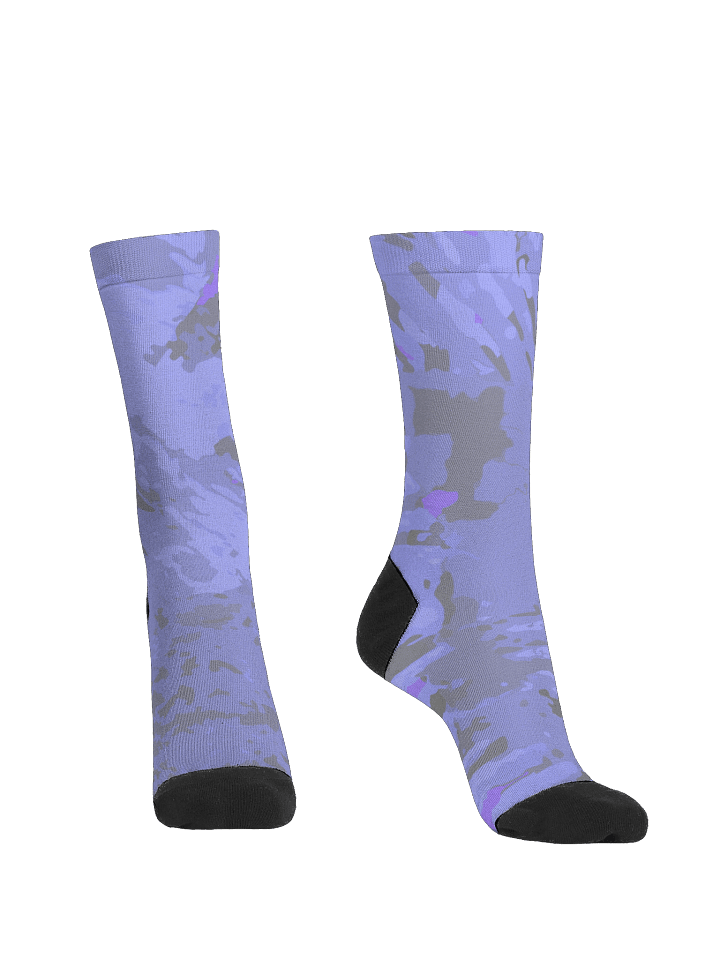 Light Marine Blue EcoArt Crew Socks product image (2)