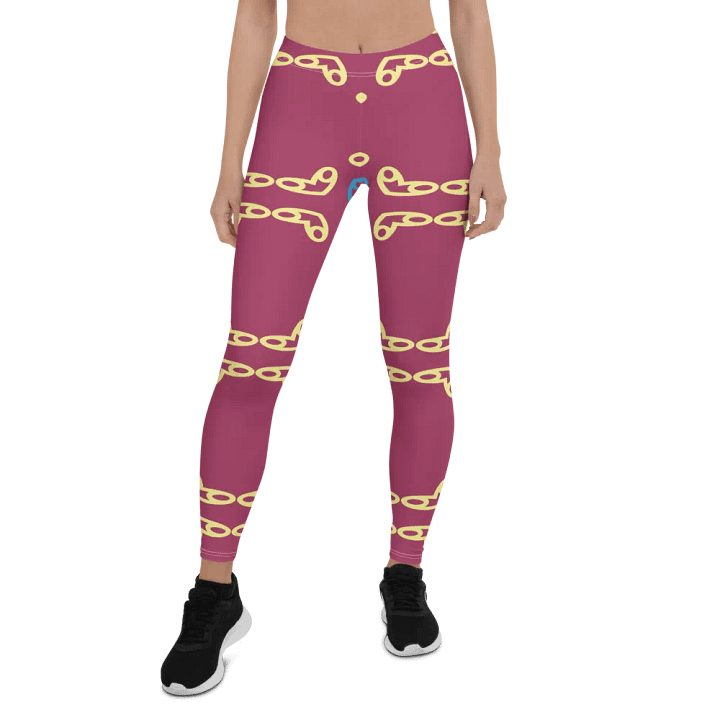 Customizable Chic: Maroon All-Over Print Leggings product image (1)