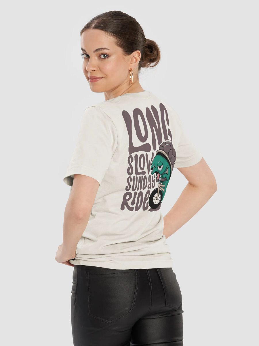 Funny Cycling T-Shirt – Long Slow Sunday Ride Club | Tired Turtle on Trike Graphic Tee product image (9)