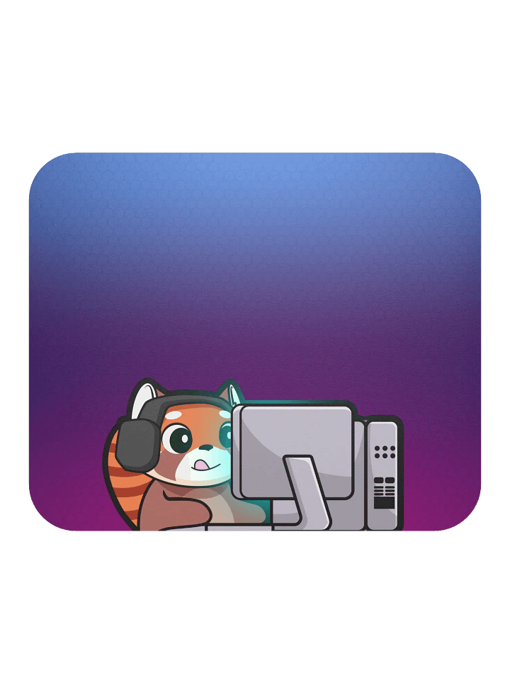 Gaming Bear Mouse Pad (Purple) - 8.7" x 7.1" product image (1)