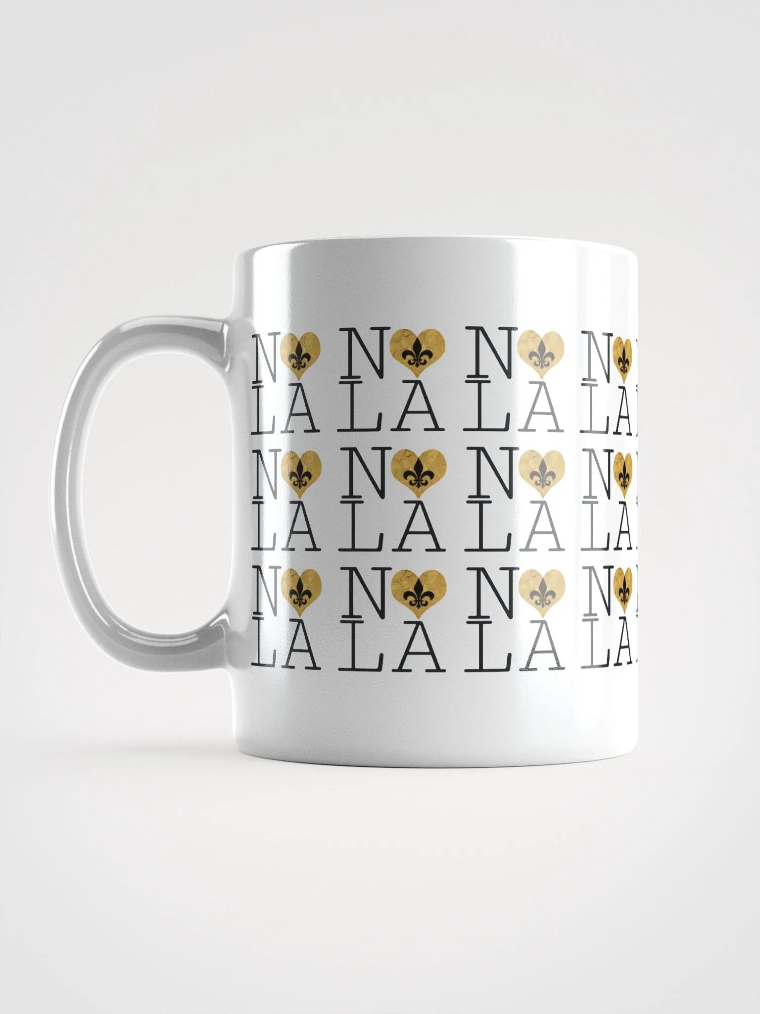 I LOVE NOLA **LEGACY MUG** (GOLD WRAP HEART INFINITY WALL) product image (6)
