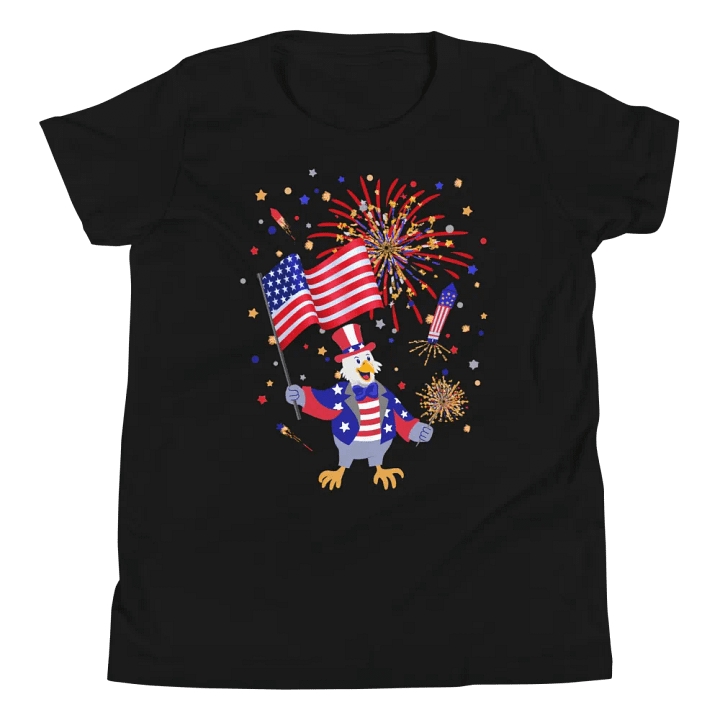 Uncle Sam Bald Eagle Fireworks Show Youth Tee product image (2)