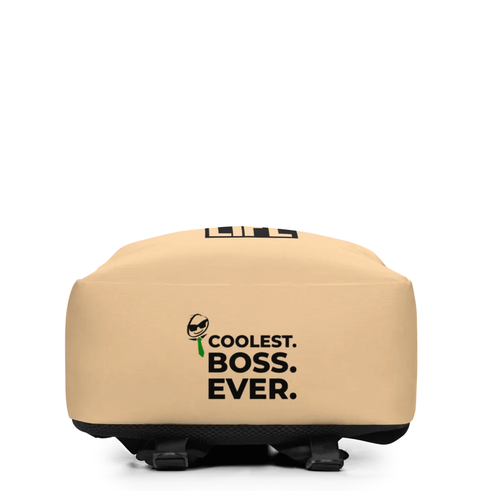 Work the Dream Life – Cream Minimalist All-Over Print Backpack for Work, Travel & Everyday Use product image (4)