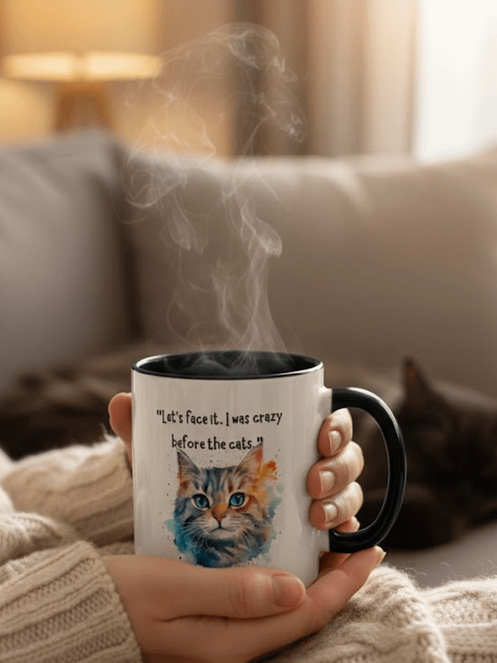 Meow Crazy Before Cats Ceramic Mug product image (1)