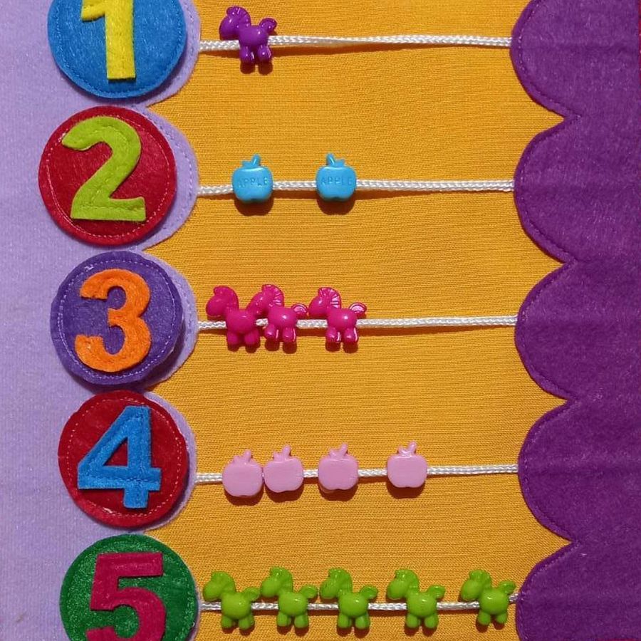 Personalized Montessori kids' felt busy book product image (5)