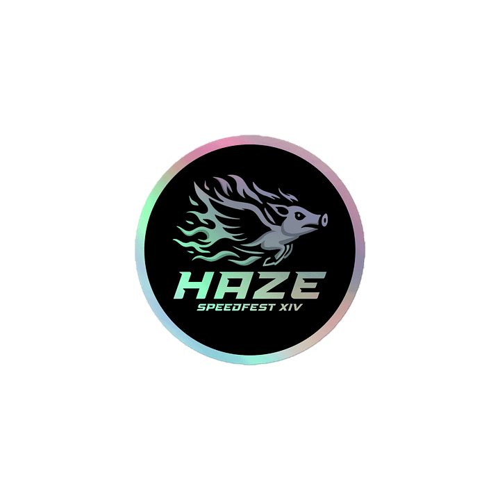Holographic Haze Logo Circle Sticker product image (1)