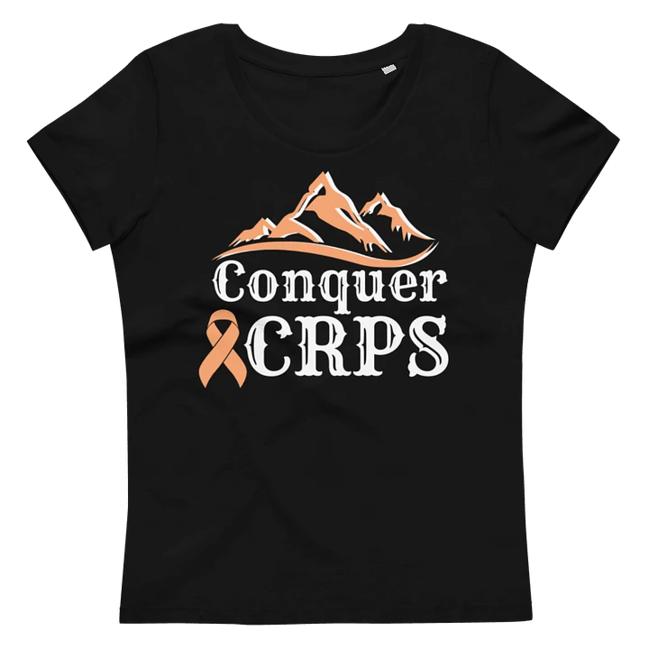 OFFICIAL Conquer CRPS Women's Fitted Tee- White Print product image (1)