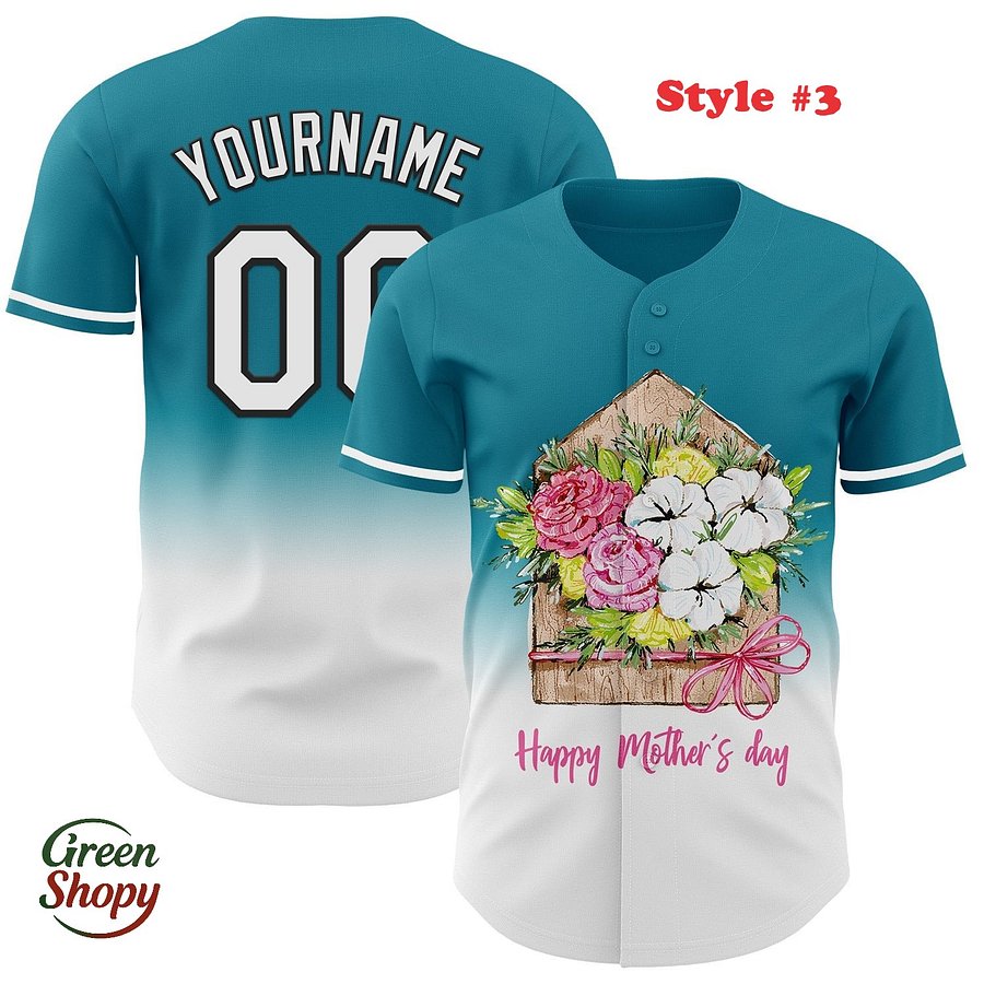 Authentic Baseball Jersey Gift , Custom Baseball Jersey, Personalized Sport Jersey, Love you Mom, Mother product image (4)