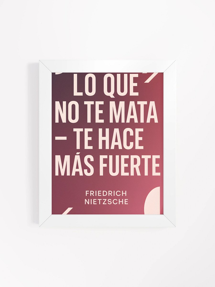 Póster de fortaleza moderno con cita viral de Nietzsche en español product image (4)