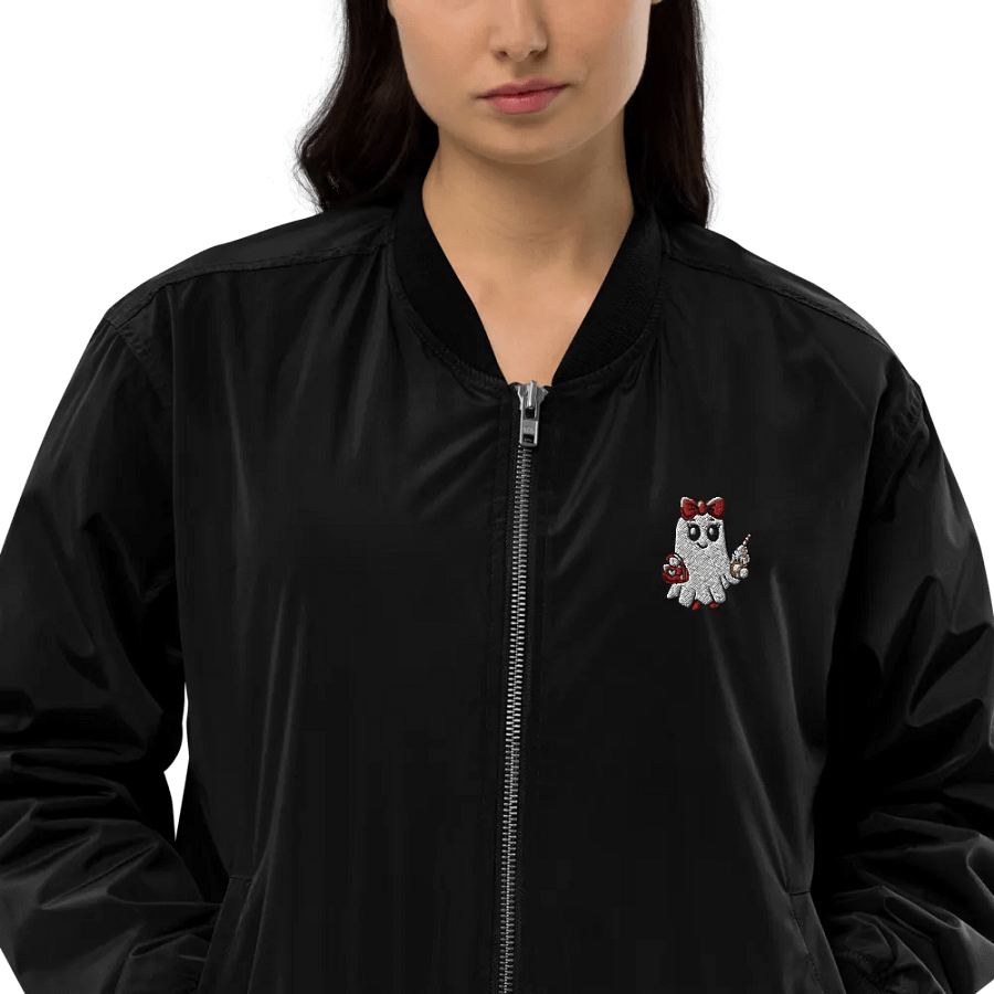 Stylish Ghost Embroidered Premium Recycled Bomber Jacket product image (5)