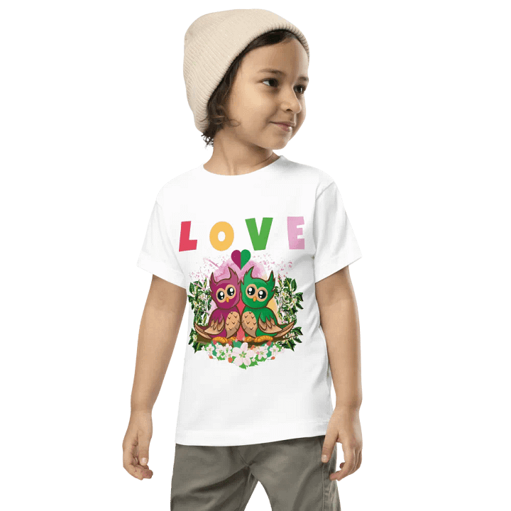 Love Colorful Funny Cute Bella +Canvas Toddler T-Shirt – Best Gift for Kids product image (2)