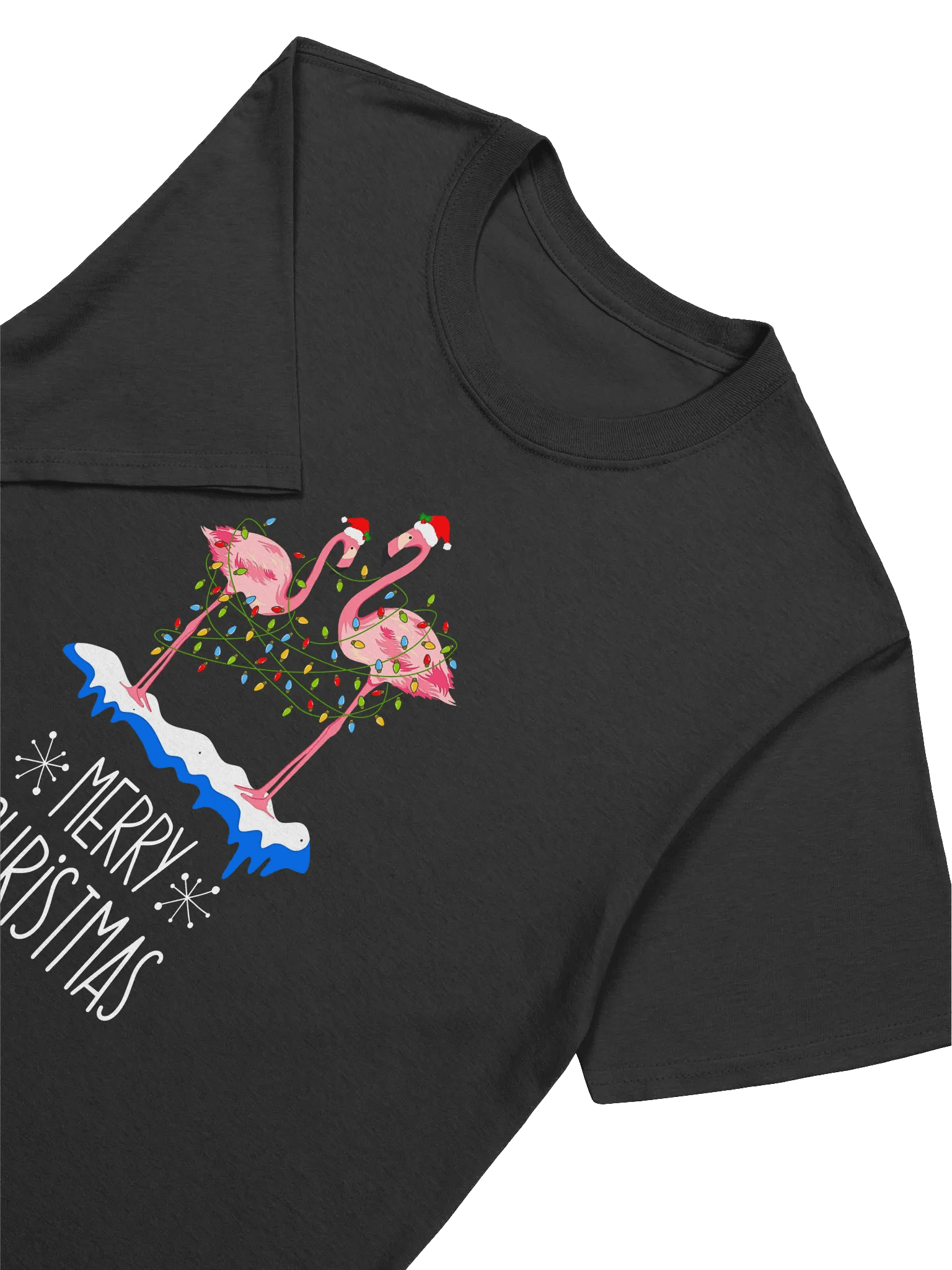 Flamingo Christmas Lights Unisex T-Shirt product image (3)