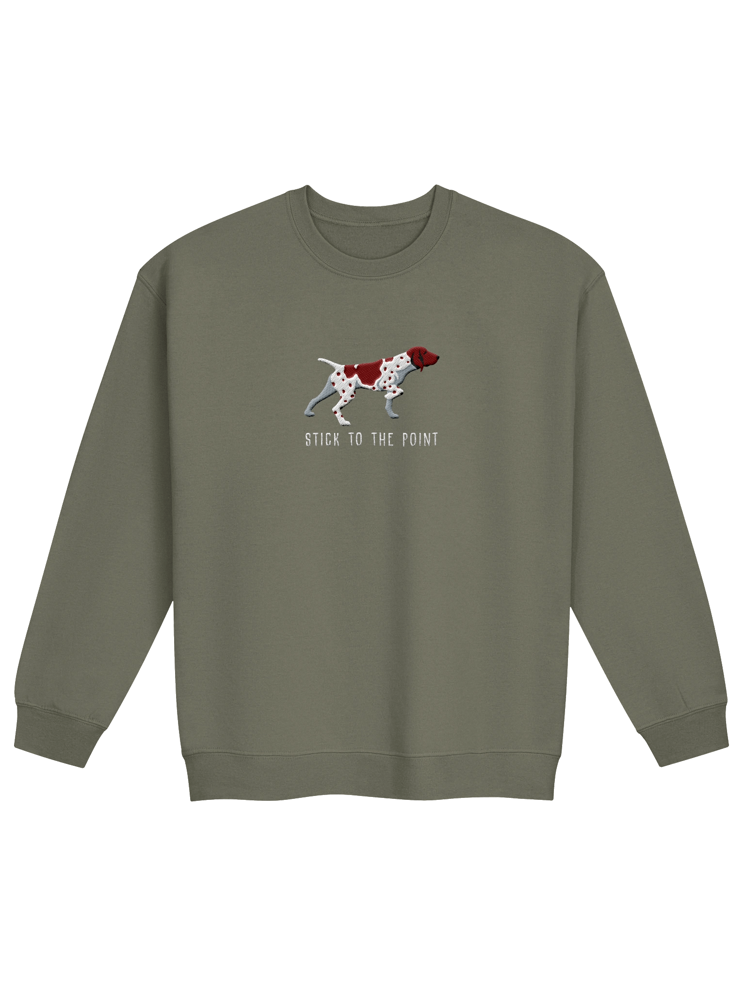 Stick to the Point Sweatshirt (Embroidered) of a Bracco Italiano(Brown & White) product image (13)