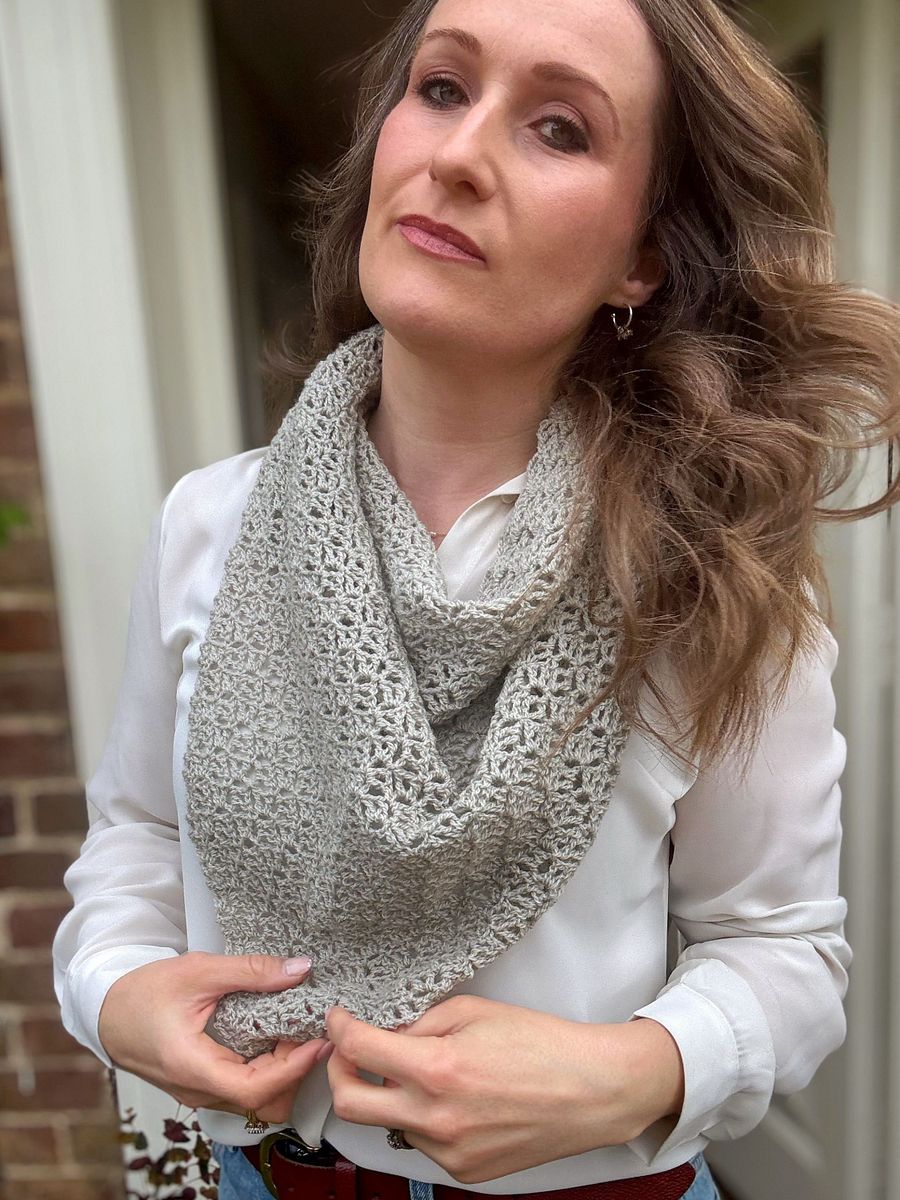 Serenity Shawl Triangle Modern Lace Crochet Pattern PDF product image (7)